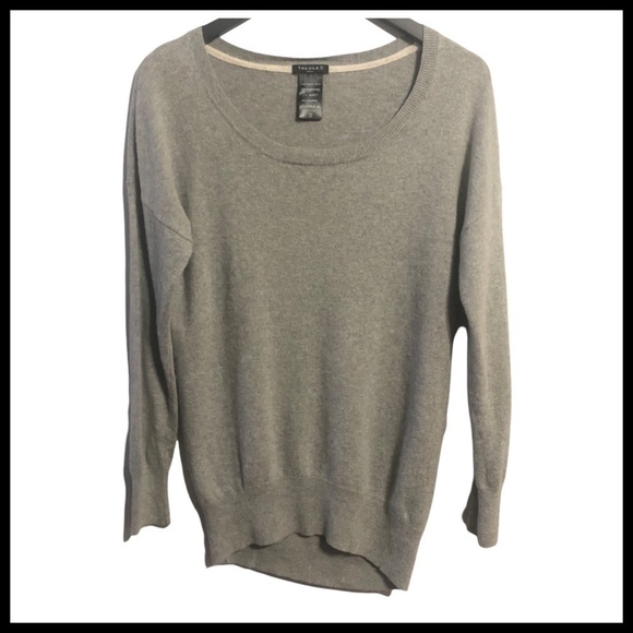 ARITZIA TALULA Cashmere Blend Scoop Neck Sweater in Grey - Picture 1 of 6